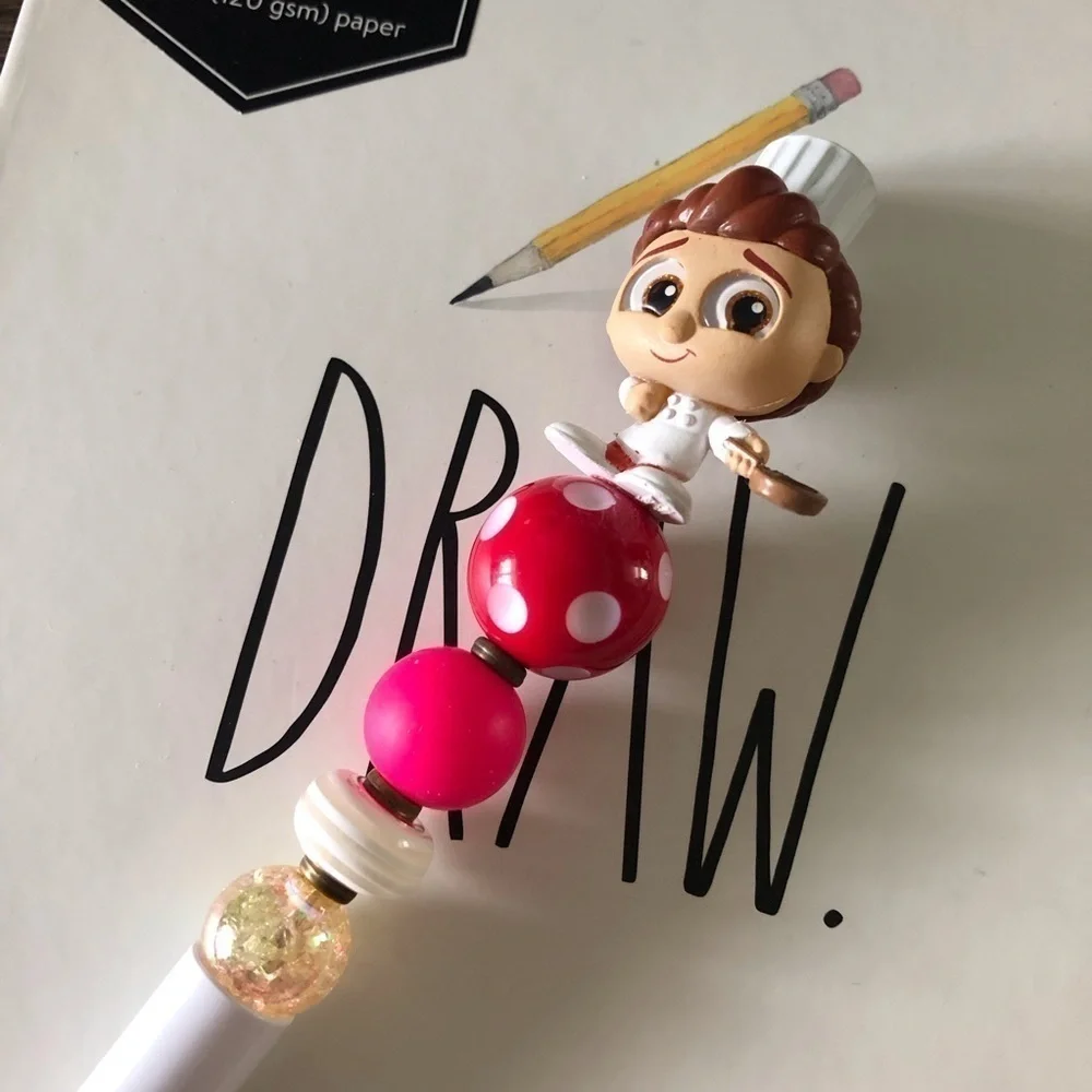 Disney Doorables: Ratatouille: Alfredo Linguini handmade beaded pen